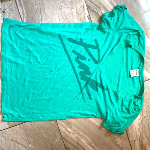 VS PINK TURQUOISE TSHIRT SIZE L ALSO FITS M GOOD CONDITON - Picture 1 of 1